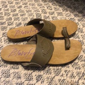 Olive Green Blowfish Malibu Flat Sandals